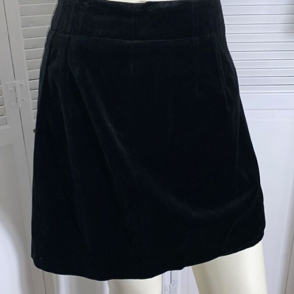 Ruff Hewn Black Velvet Mini A Line Wrap Skirt Size 12 - Picture 3 of 13
